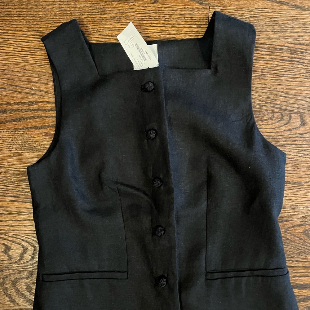 Posse Linen little black dress NWT - Picture 4 of 7